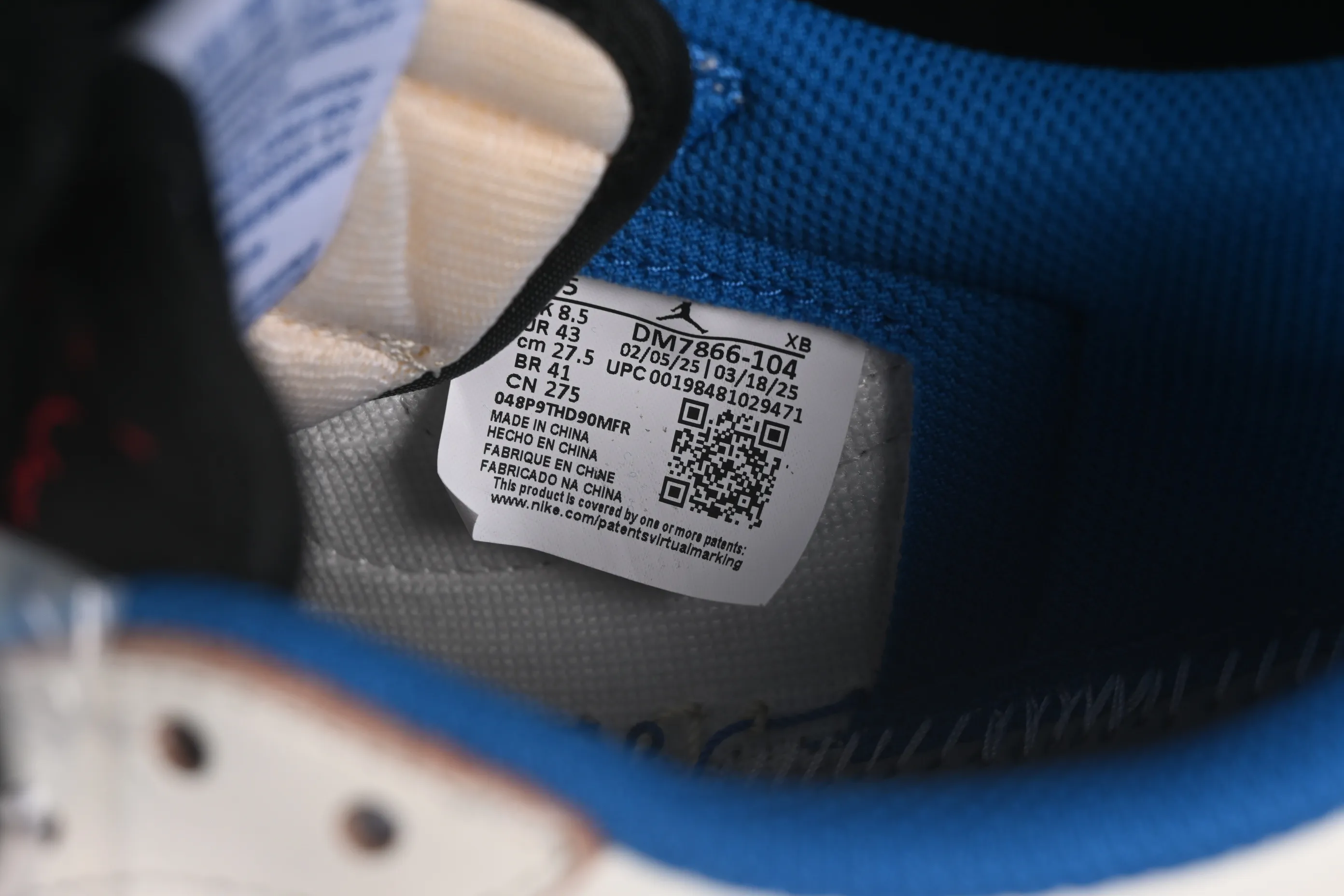 All categories Air Jordan Jordan series basketball shoes Air Jordan 1 Low High-end customized low-top sneakers OG version Travis Scott x Air Jordan 1 Low OG AJ1 Joe 1 undercut low-top DM7866-104